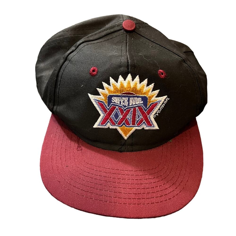 Vintage Super Bowl xxix Competitor Snapback Hat Cap Adjustable Nfl‎ 1995 Black